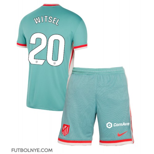 Camiseta Atletico Madrid Axel Witsel #20 Visitante Equipación para niños 2024-25 manga corta (+ pantalones cortos)